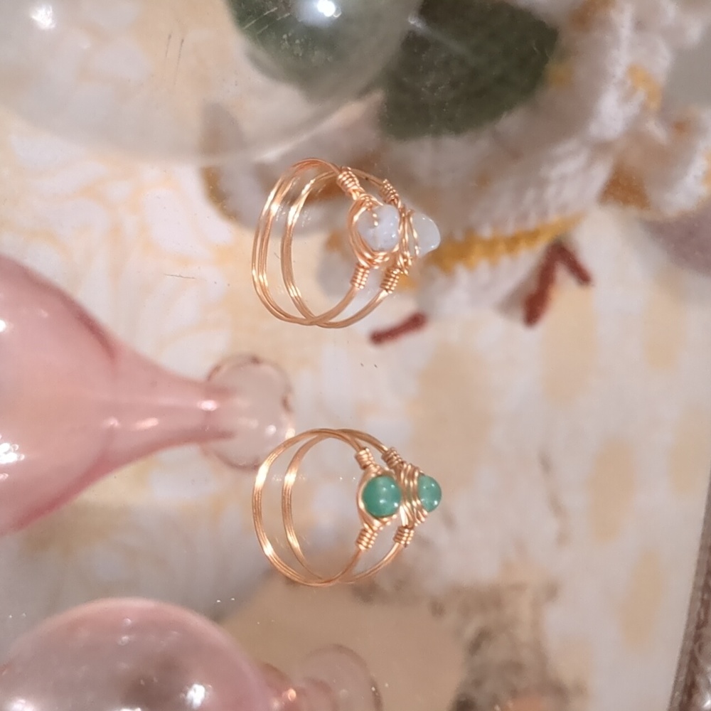 Set of Handmade Wire Rings - Size 6